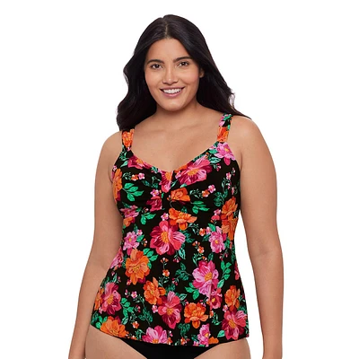 Womens TrimShaper Hothouse Garden Lena Tankini Swim Top