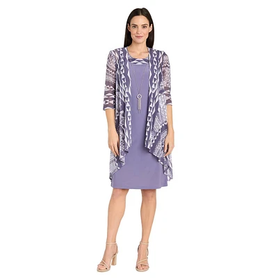 Womens R&M Richards 2pc. Geometric Jacket Dress
