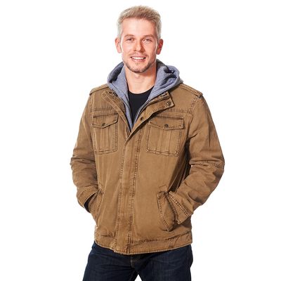 Mens Levi's(R) Four Pocket Zip Out Hood Military Jacket