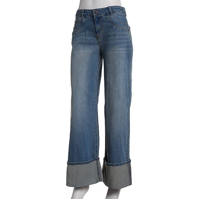 Juniors Madden Girl Slouchy Wide Leg Denim Jeans