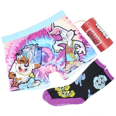 Mens Handcraft Looney Tunes(tm) Taz & Bugs Boxer Briefs & Socks