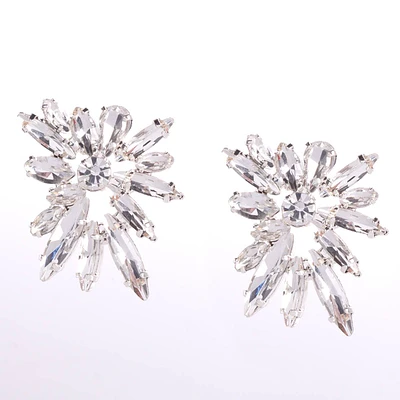 Rosa Rhinestones Crystal Starburst Stud Earrings