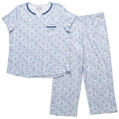 Womens Karen Neuburger Short Sleeve Butterfly Ditsty Pajama Set