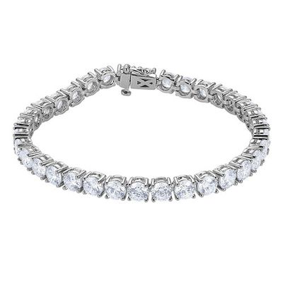 Splendere Sterling Silver CZ Tennis Bracelet