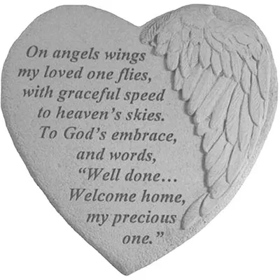 On Angel Wings Memorial Stone