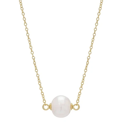 14kt. Gold over Sterling Silver Pearl Pendant Necklace