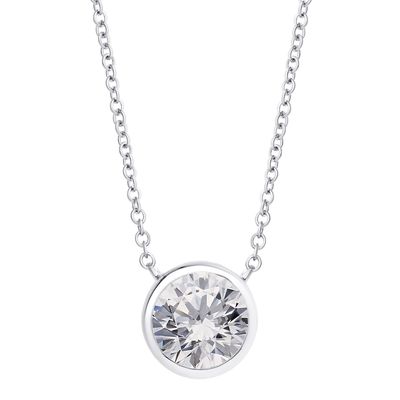 Sterling Silver Round Bezel Pendant