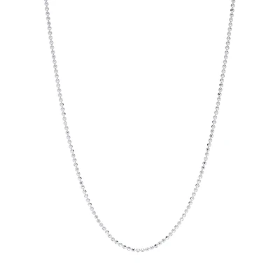 Sterling Silver Bead DC 30in. Chain Necklace