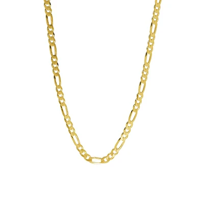 14kt. Over Sterling Silver Figaro 22in. Chain Necklace