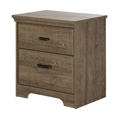 South Shore Versa 2 Drawer Nightstand - Oak