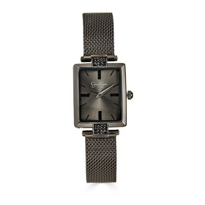 Womens Jessica Simpson Gunmetal Bracelet Watch - JS0054GU