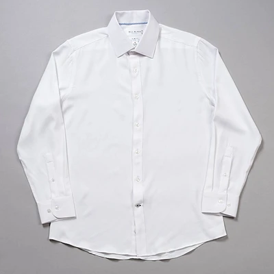 Mens Bill Blass Essentials Slim Fit Twill Dress Shirt - White