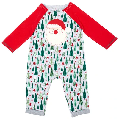 Baby Boy (3-12M) mud pie(R) Santa Applique & Tree Jumpsuit