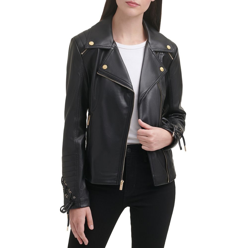 Guess Womens Guess Faux Leather Jacket 