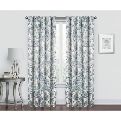 Regal Arabella Floral Print Rod Pocket Curtain Panel