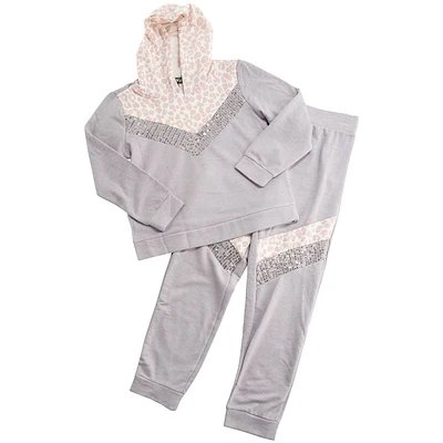 Girls (7-12) Girls First 2pc. Meow Sequin Hoodie & Joggers Set