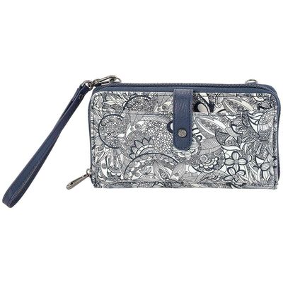 Womens Sakroots Large Smartphone Wristlet - Navy Spirit Desert