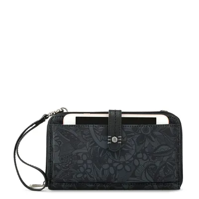 Womens Sakroots Smartphone Black Spirit Desert Wristlet