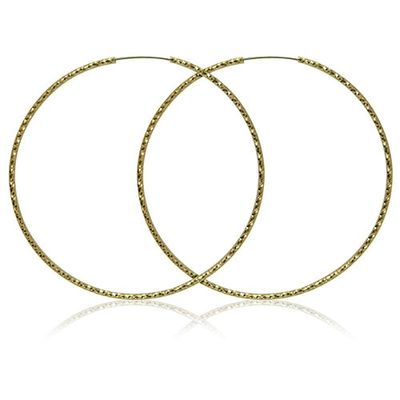 GUESS Gold-Tone Textured Hoop Earrings
