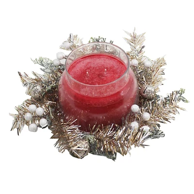 A Cheerful Giver(R) Tinsel Berry & Bells Candle Ring