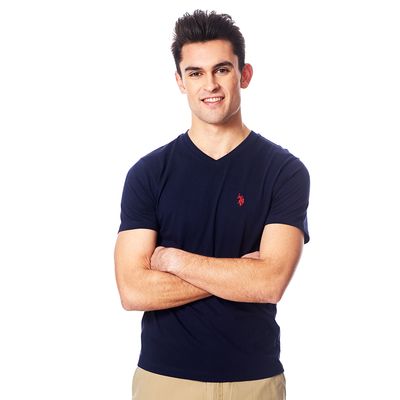 Mens U.S. Polo Assn.(R) V-Neck Solid Tee