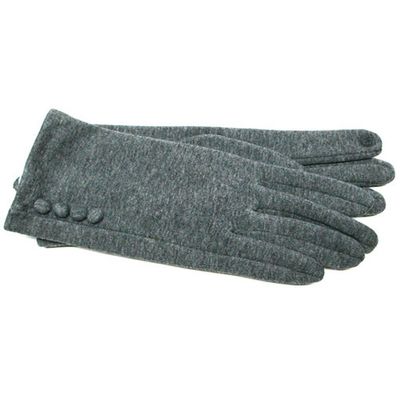 Womens Adrienne Vittadini Jersey Stretch Button Touch Gloves