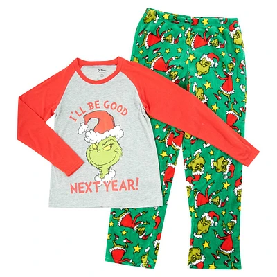 Womens MJC I'll Be Good Next Year Grinch Pajama Set