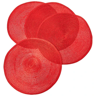 15in. Sparkle Metallic Round Placemats - Set of 4