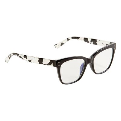 Womens O by Oscar Black Frame Blue Light Reader Glasses