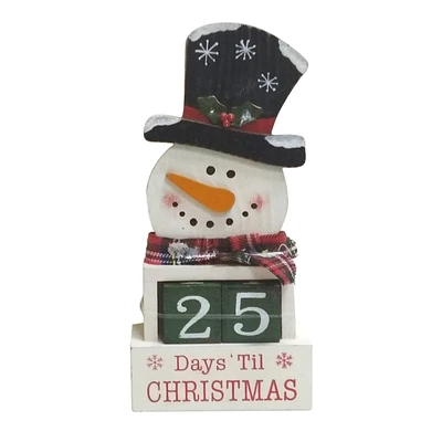 Wooden Snowman Block Advent Calendar