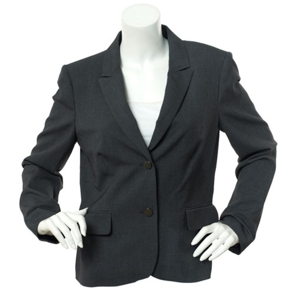 Calvin Klein Womens Calvin Klein Slim Notch Two Button Short Blazer |  MarketFair Shoppes