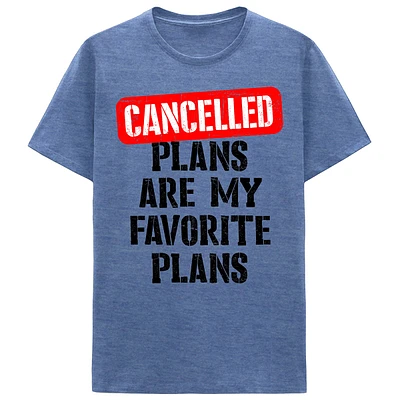 Young Mens Cancelled Plans Graphic Tee