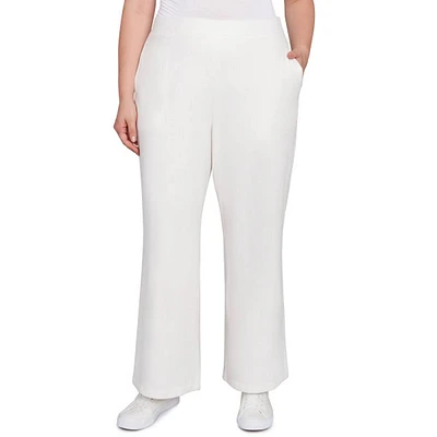 Plus Size Ruby Rd. Casual Luxe Pull-On Straight Leg Pants