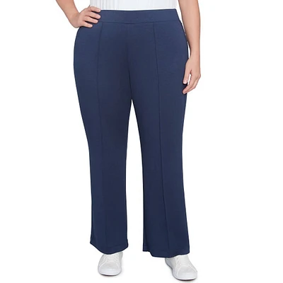 Plus Size Ruby Rd. Resort Ready Pull-On Scuba Straight Leg Pants