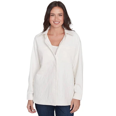 Womens Ruby Rd. Casual Luxe Long Sleeve Button Front Jacket