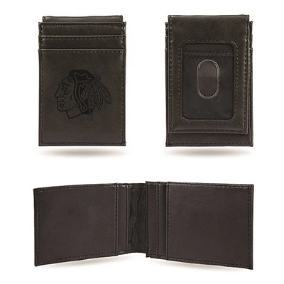 Mens NHL Chicago Blackhawks Faux Leather Front Pocket Wallet