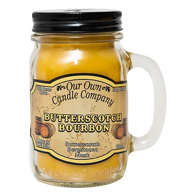 Our Own Candle Company 13z. Mason Jar Butterscotch Bourbon Candle