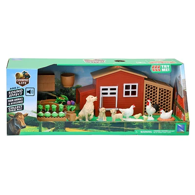 New Ray Country Life Chicken Coop & Gardening Playset