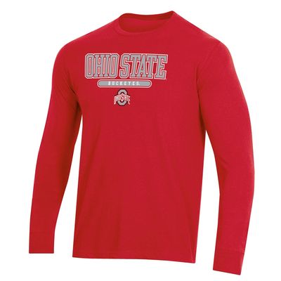 Mens Champion(R) Ohio State University Long Sleeve T-Shirt