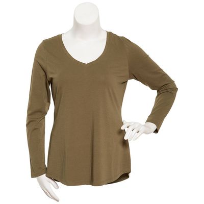 Juniors Plus Aveto Long Sleeve V-Neck Tee