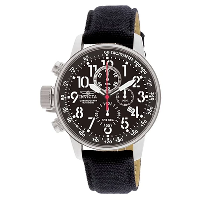 Mens Invicta I-Force Stainless Steel Black Dial Watch - 1512