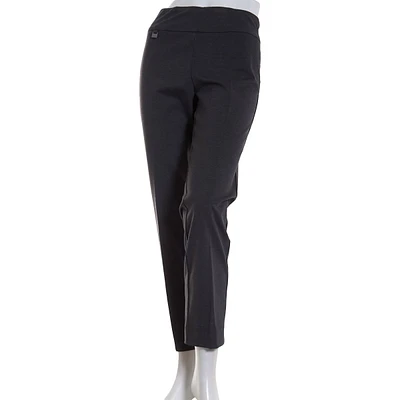 Womens Multiples Ease-Y-Fit Wide Tummy Panel Band Ankle Pants