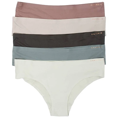 Womens Danskin 5pk. Brushed Cheeky Hipster Panties DS3652-5PKE