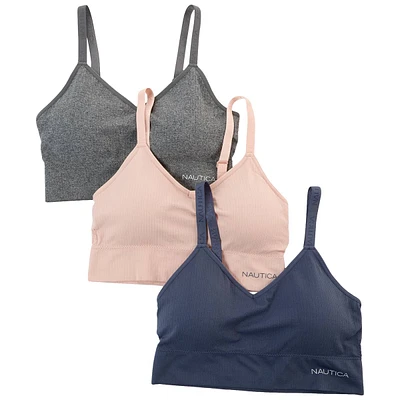 Plus Size Nautica 3pk. Ribbed Lounge Bralettes NT1731-3PKJ