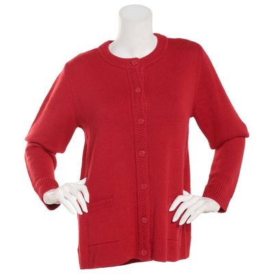 Petite Hasting & Smith Long Sleeve Solid Button Front Cardigan