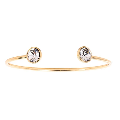 Gold Plated Austrian Crystal Cuff Bangle Bracelet