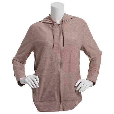 Womens Yogalicious Long Sleeve Zip Up Side Ruche Maternity Hoodie