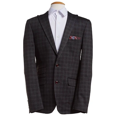 Mens Paisley & Gray(R) Peak Plaid Jacket