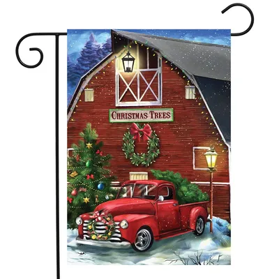 Briarwood Lane Christmas Tree Farm Garden Flag