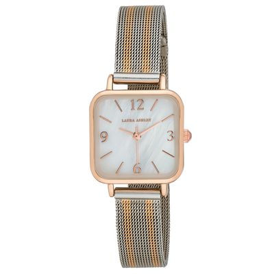 Womens Laura Ashley(R) Two-Tone Rose Gold Watch - LA2062TTR